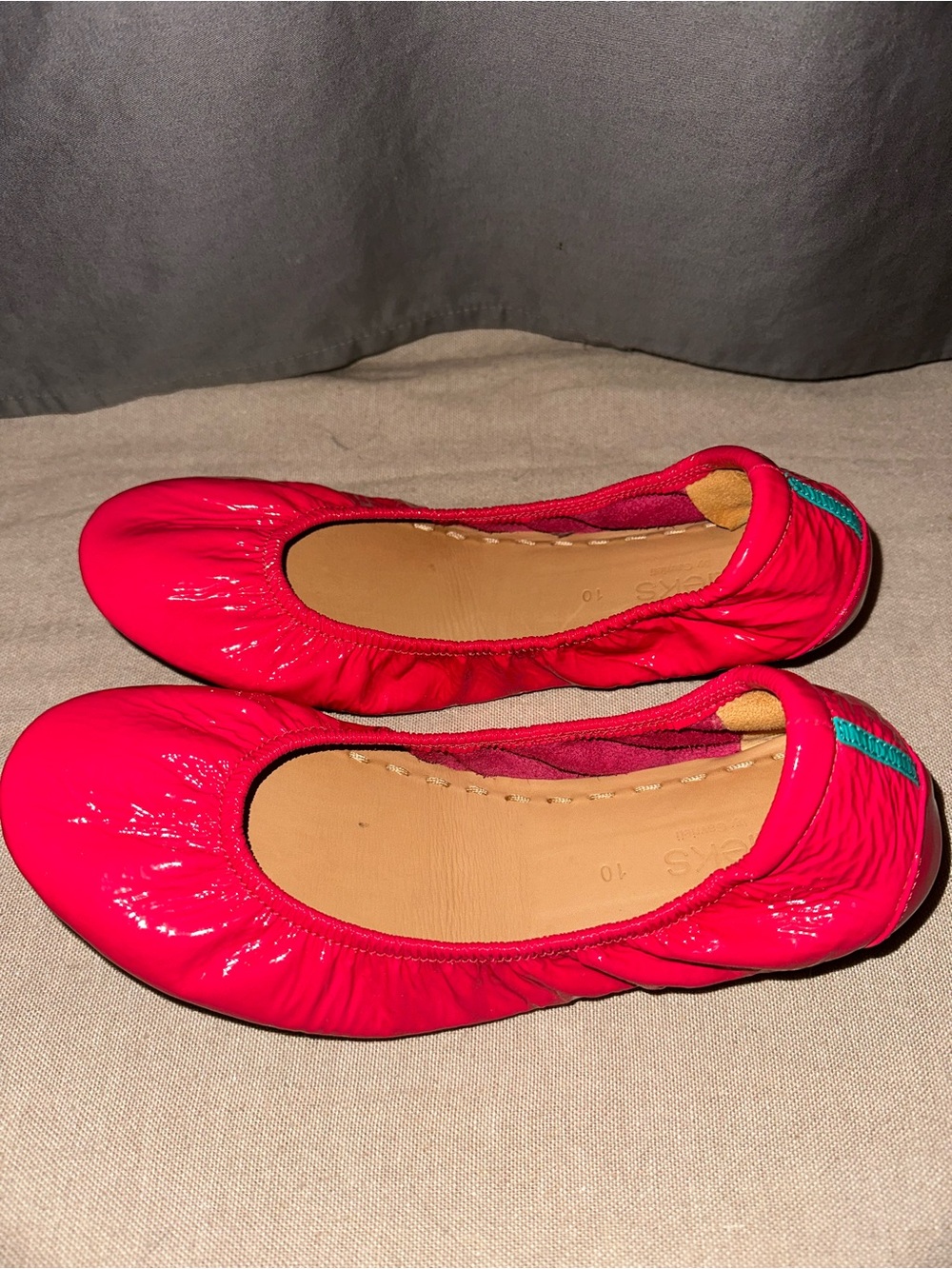 Tieks Hot Pink Flats with Bag